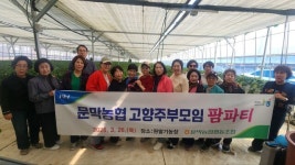 원주 문막농협 고향주부모임, 딸기 수확·케이크 만들기 체험