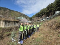 경남농협본부·거제축산농협, 축산농장 방취림 조성