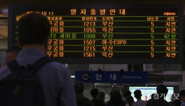 코레일 고양-서울 전기공급 장애로 모든 하행열차 운행지연 [포토뉴스]