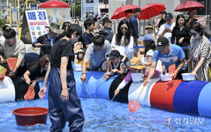 궁평항에서 열린 수산물잡이 축제 [포토뉴스]