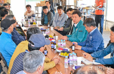 경기 광주 황금 듵녘 벼베기 시연 [포토뉴스]