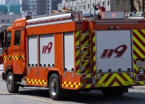 부천 송내IC 인근서 승합차 화재… 한때 도로 부분 통제