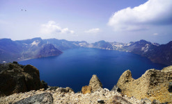 푸르른 백두산 천지 운수 좋은 날 [포토뉴스]