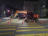 인천 계양구서 도로 가라앉음…빠르게 복구 마쳐
