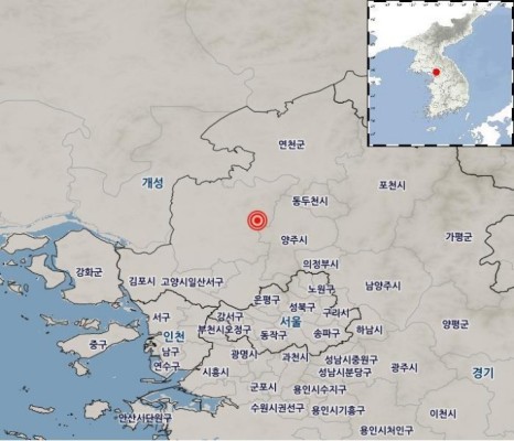 경기 파주 북동쪽서 규모 2.1지진 발생 | 포스트