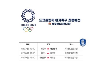 [2020 도쿄올림픽] 여자 축구 최종 예선 일정 및 예비명단