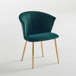 CZ4114 벨벳 조개 등받이 골드체어 4colors : 에버모스트