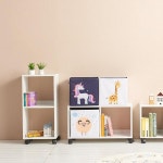 H6312 2단 2칸 바퀴형 심플책장 1color : 에버모스트