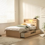 H8324 2단 수납 LED 침대 SS 2colors : 에버모스트