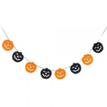 st2 할로윈파티장식 펠트재질 투톤 호박가랜드 홈데코소품ㄴ가랜더 가랜드만들기 기념일 방꾸미기 벽장식 : 모두모2