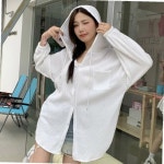 씨쓰루 냉감 루즈핏 후드 가디건 비치는 여름 얇은 주 : 파이브커머스