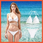 화이트 비치웨어 순백미 투피스 워터파크 해외 물놀이복 물놀이 복 수영복 여름 휴가 바캉스 : 감성브릿지