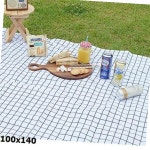 피크닉 매트 화이트체크 100x140cm (2~3인용) : 주니몰36