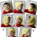 베이비버프 스노우빔 스카프빔 목수건 넥워머 아동스카프 어린이넥워머 유아두건 유아비니 털모자 유아귀돌이 베비비버프 두건 방한 : 후니미니