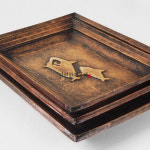 고색 한지공예 암각화 쟁반 1P, 직사각트레이 찻상 3사이즈 울산관광기념품, 다련한지공예 : 다련한지공예