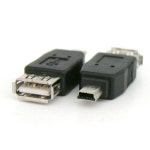 케이블마트 NG2377 USB 젠더 미니 5핀 - USB A(F)/Mini 5핀 B 타입(M) 데이터전송 충전 젠더 커넥터 : 케이블마트