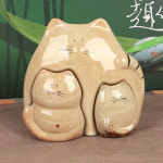 품안에 고양이 가족(3p) /C-2 도자기인형 소품 장식소품 인테리어소품 예쁜도자기 동물인형 장식품 5만원이상 무료배송 : 오일장