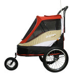 이비야야 해피트레일러 레드 정품 중대형 유명한 강아지 유모차 애견 케리어 애완견 접이식 큰 바퀴 핸들감 좋은 도기 중형견 대형견 고강도... 