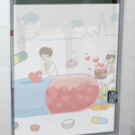 유리시트지 ij089-행복을 주는 약국/글라스시트지/창문시트지/윈도우시트지/쇼윈도시트지 : 시트존