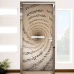 현관문시트지 ch125-음악은 나의 인생이다 /방문시트지 : 시트존