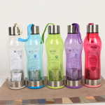 휴대용 물병형 티포트/텀블러 600ml(퍼플) / 여행용다기 표일배 휴대다도 5만원이상 무료배송 : 오일장