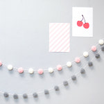 캔디 볼 가랜드 Gray & Pink line : 홈카페 315호