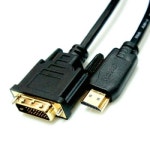 HDMI to DVI 모니터 노트북 PC 연결 기본형 케이블 1m : 맘보케이블