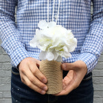 화장실 사무실 플라워 디퓨저 용기 150ml 화이트수국 : 그라스