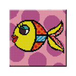 비즈 큐빅 보석십자수, 해피피쉬 3 (20x20cm 전체사각) : 큐브아트