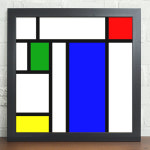 희망몰 디자인액자(일러스트) pz003-몬드리안패턴40_02/인테리어액자세트/희망몰 디자인액자(일러스트)세트/아트프레임/프레임아트 : 희망mall