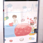 희망몰 유리시트지 (일러스트) ij089-행복을 주는 약국/글라스시트지/창문시트지/윈도우시트지/쇼윈도시트지 : 희망mall