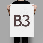 364 x 505 mm/ B3/4절 포스터 소량인쇄 출력 온라인 프린트 주문서비스 인디고 컬러 단면출력 : 정문패키지 스토어