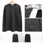 [JBRT-9595] 빈티지 펀칭 포켓 박스티 (3 color) : 후앙스