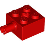 레고 부품 변형 브릭 Red Brick, Modified 2 x 2 with Pin and Axle Hole 623221 6232 : 브릭플러스