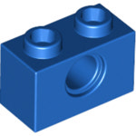레고 부품 테크닉 브릭 Blue Technic, Brick 1 x 2 with Hole 370023 3700 : 브릭플러스
