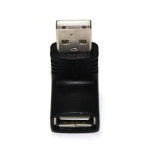 USB 젠더- 연장(M/F)/90도 꺽임형 블랙/화이트(G2953) : 샤베르