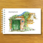 수채화 스케치북A6 01나팔꽃 핀 담장 무지 20매 여행드로잉 : 책방블루