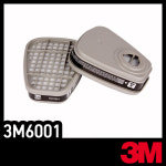 3M 6001/유기증기용필터/일반유기용제발생장소/결합필터/1set/2개씩포장 : 나선산업안전