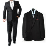 빅사이즈 유광 블랙 원버튼 남성 정장수트 J1153-1 : 제제옴므