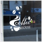 cs182-원두볶는커피집 카페 스티커 : 원츄샵