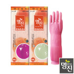 [명진] 가정용 고무장갑 / 황토숯 특특대 (분홍색) / 10켤레입 : 어니스툴