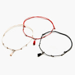 제이로렌 A0629 데이크림 실버볼 컬러태슬 실발찌 : 제이로렌