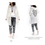 F6440/여름까지 얇은 면 아우터형 롱후드셔츠/롱남방 : 리체스타일