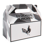 딜리셔스 손잡이형 치킨박스 대 (200개) - W180 x D120 x H95mm 포장용 : 나우스팩
