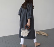 F8255/베스트코트/앞단추 후드코트/빅사이즈도 있어요 : 리체스타일