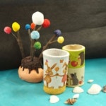 [토단]데코찰흙과 냅킨으로 연필꽂이 만들기7 -5인세트 : 문구랑만들기랑