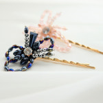 제이로렌 H0246 러브액츄얼리 크리스탈 리본 골드실핀 : 제이로렌