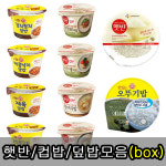 CJ 오뚜기 햇반 컵밥 컵반 모음(1box)/쌀밥/보리밥/비빔밥/김치덮밥/제육덮밥/낙지덮밥/황태국밥/사골곰탕/순두부국밥/미역국밥/짜장덮밥... 