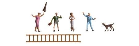 JF151066 1/87 걸어가는 사람들 HO스케일 FALLER 모형 팔러 : 노윙하비