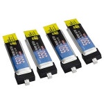 Wolfwhoop 4pcs 550mAh HV 3.8V 1S LiPo Batterys for Tiny Whoop JST-PH 2.0 PowerWhoop mCPX Connector f : buying007